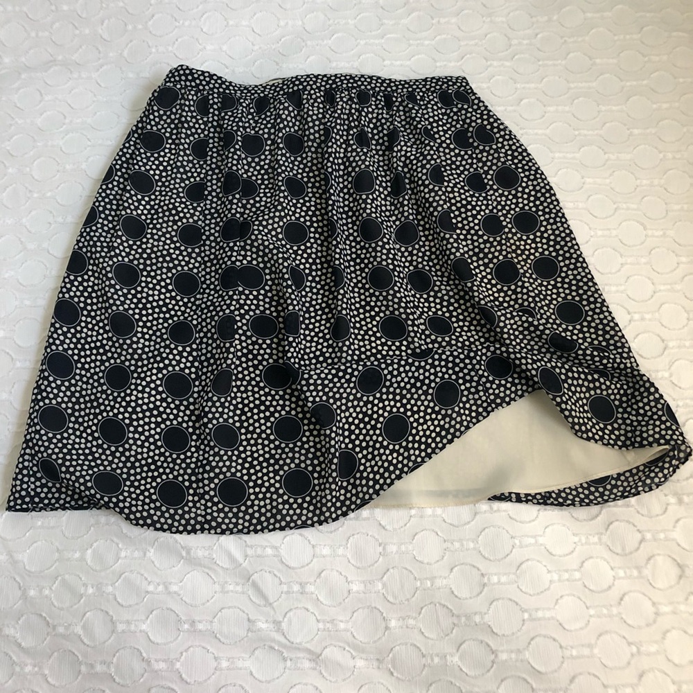 JCrew Navy Polka Dot Skirt